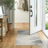 Abstract Area Fluid Grey Abstract Area Rug