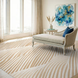 Beige Abstract Wave No. 11 Area Rug