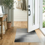 Gradient Grey Stripe Area Rug