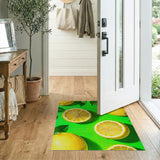 Vibrant Lemon Slices Fruit Pattern Area Rug