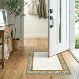 Gold Greek Key Marble Area Rug
