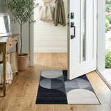 Modern Geometric Black White No. 10 Area Rug