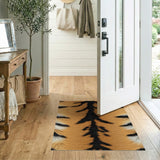 Orange Tiger Stripe Area Rug