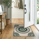 Traditional Persian Green Ornate Green Mandala Persian Area Rug