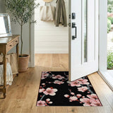 Pink Floral Vintage Pink Cherry Blossom Area Rug