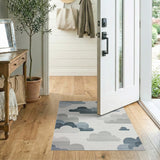Dreamy Cloudscape Abstract Area Rug