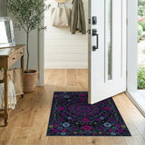 Purple Floral Mandala Washable Area Rug
