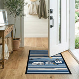 Pixel Camper Vans Mountain Stripe Area Rug