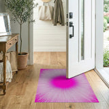 Vibrant Pink Sunburst Area Rug