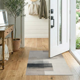 Modern Grey Geometric Abstract Area Rug