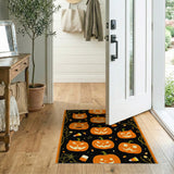 Halloween Jack-O'-Lantern Cat Pumpkins Rug