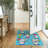 Cute Chibi Dog Comic Strip Kids Rug