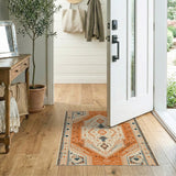 Terracotta Geometric Southwestern Area Rug