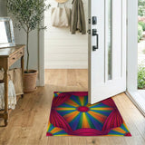 Vibrant Rainbow Burst Area Rug