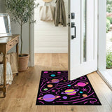 Multi-color and Patterns Vibrant Cosmic Planets Kids Area Rug