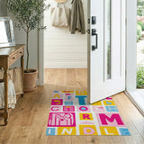 Colorful Crocheted Alphabet Kids Rug