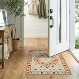 Orange Southwestern Tribal Mandala Rug