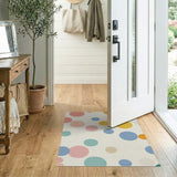 Playful Multi-Color Polka Dot Area Rug