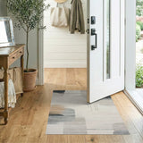 Grey Abstract Grey Organic Shapes Area Rug