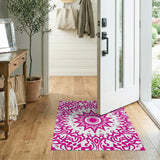 Pink Tribal Sun Mandala Area Rug