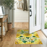 Vibrant Sunflower Field Area Rug