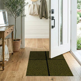 Yellow Zigzag Geometric Area Rug