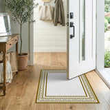 Gold Ornate Persian Border Area Rug