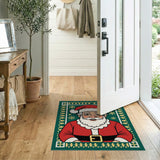 Festive Cartoon Santa Claus Christmas Rug