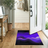 Abstract Area Purple Purple Wave Abstract Area Rug