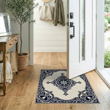 Ornate Black Persian Mandala Area Rug