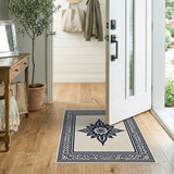 Ornate Navy Mandala Persian Area Rug