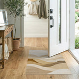 Beige Abstract Wave Hills Rug