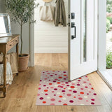 Playful Pink Polka Dot Area Rug