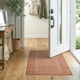 Terracotta Geometric Southwestern Woven Rug