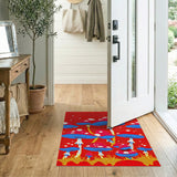 Vibrant Pixel Mushroom Forest Area Rug