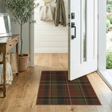Rustic Farmhouse Brown and Tan Rustic Brown Plaid Area Rug