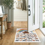 Rainbow Noah's Ark Animal Area Rug