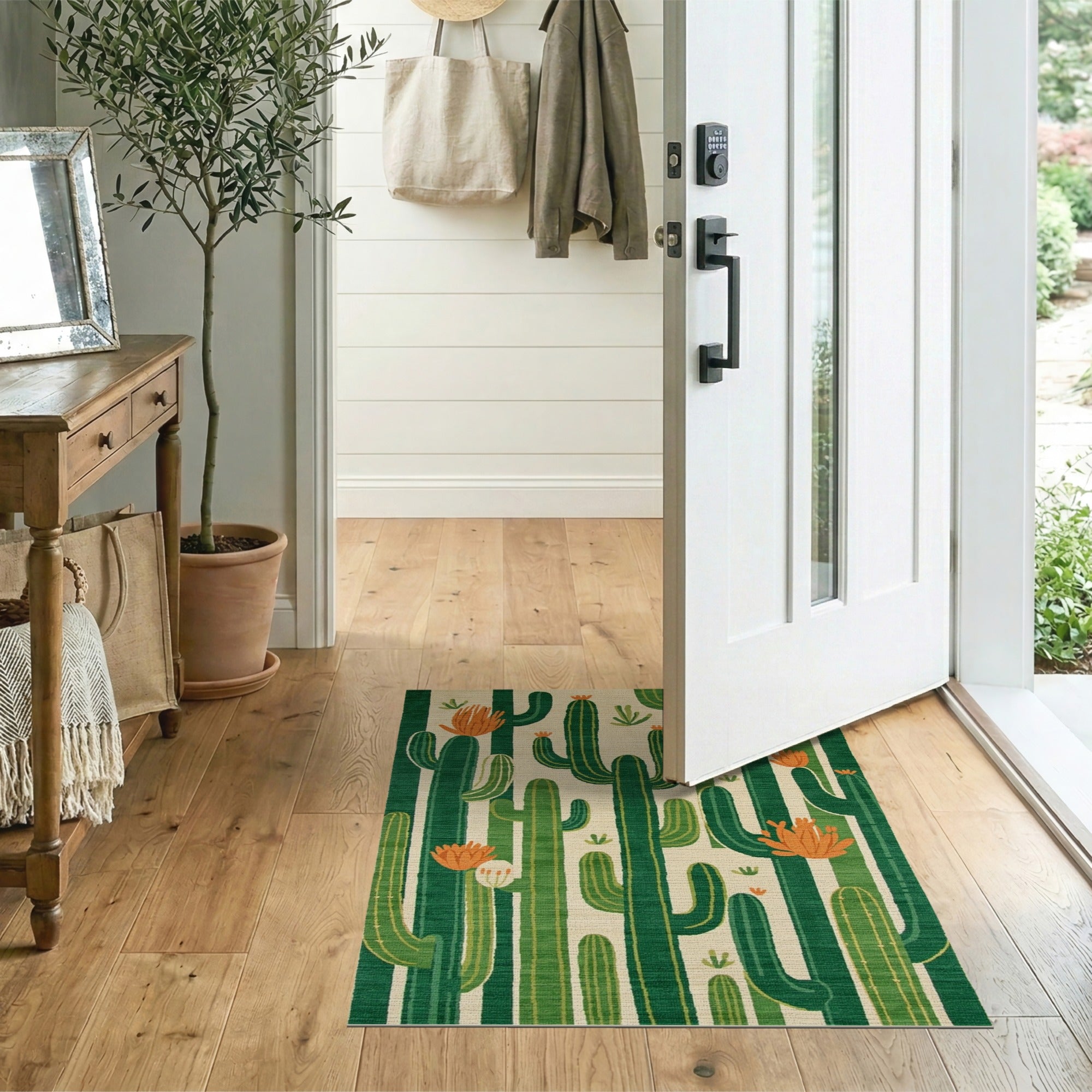 Southwestern Southwestern Cactus Garden Area Rug