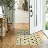 Whimsical Apple Orchard Fruit Pattern Rug