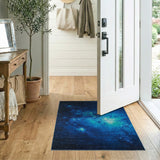 Nebula Galaxy Blue Teal Area Rug