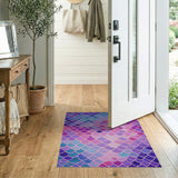 Vibrant Mermaid Scale Area Rug