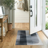 Modern Grey Vertical Geometric Area Rug
