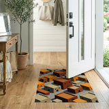 Southwestern Adobe Village Geometric Area Rug