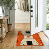 Orange Basketball Court Area Rug