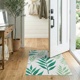 Eucalyptus Leaf Green Area Rug