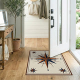 Nautical Compass Rose Area Rug