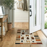 Charming Woodland Bears Cross-Stitch Rug