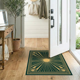 Art Deco Sunburst Geometric Area Rug