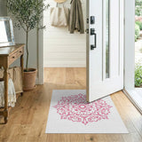 Ornate Pink Mandala Floral Rug