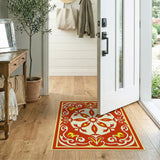 Ornate Red Persian Flame Medallion Rug